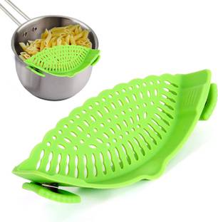 KolorFish Snap N Strain Pasta Strainer for Pots, Pans, and Bowls Collapsible Strainer