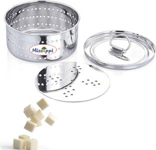 MISSIPPI Stainless Steel Round Shape Indian Paneer/Tofu Press Mould Maker Collapsible Strainer