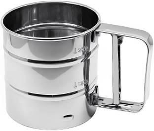 SYGA Sieve Cup Manual Sifter Powder Sieve Flour Sifter Sieve Tool Made of Stainless Steel for Powder Screening Sieve