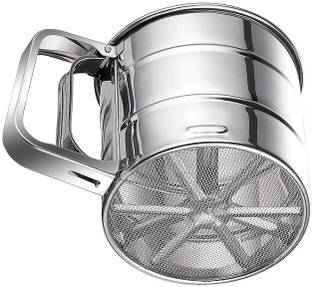 kayru Sieve Cup Manual Sifter Powder Flour Tool Made of Stainless Steel for Powder Sieve