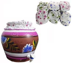 Winslow Matka Cover with Rubber Grip Size Adjustable Made with 100% Cotton Washable Collapsible Strainer