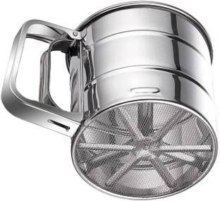 CALIA Flour Sifter/Atta chhani Hand Press Design Stainless Steel Flour Sifter Sieve