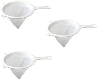 OMPARAS Milk,water,tea Strainer Deep Double Net Plastic Filter Nylon Mesh Strainer