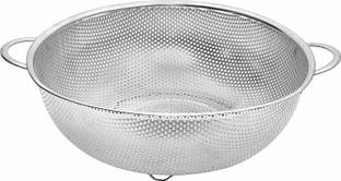 SKYZONE Fruit Vegetable Rice Washing Baskets Stainless Steel Strainer Drainer with Handle Drain Basin Basket Colander