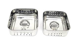Nyra ® Stainless Steel Square Paneer Maker/Mould 2 Pcs Set(Small+Large) Top Press Lid Strainer