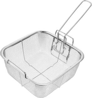 Kruvad Square Frying Basket Fish Fryer Strainer Colander Deep Fry Wire Frying Basket Deep Frying Basket