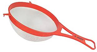 HOMESTIC Plastic Soup & Juice Strainer/Liquid Filter-15" (Set Of 1, Red) Strainer