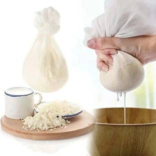 DARSHANAM WORLD Natural Ultra Fine Cheese Cloths for Straining Reusable, Making Cheese, Baking Collapsible Strainer