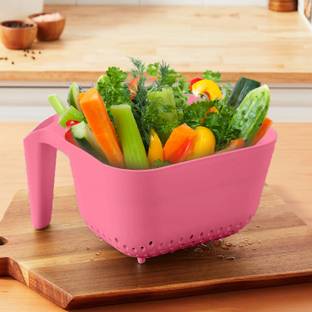 Frenchware Rinza Plastic Colander with Handles, 100% Food Safe Plastic, BPA-Free Colander