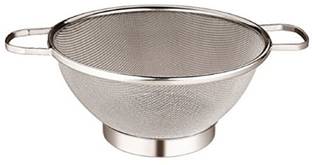 KUBER INDUSTRIES Stainless Steel Double Mesh Fruits/Vegetable Basket Strainer Set of 1 Pc (Code-VB01) Colander