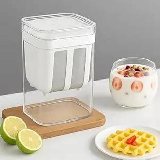 Uzox Dahi Maker with Fine Mesh & Lid | Homemade Curd Maker Box & Whey Separator Collapsible Colander