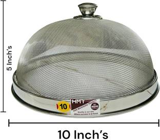 nemi Stainless Steel Net Dish Cover Multipurpose Mesh Dome Food Cover 10 inch Lid Sieve