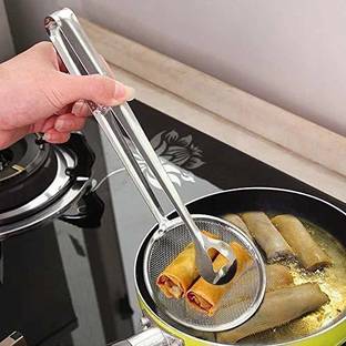 Dykidrah Multi-Functional 2 in 1 Fry Tool Filter Spoon Strainer Colander Collapsible Strainer