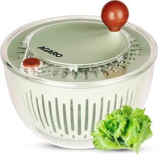 AGARO Elite Salad Spinner, 5L, Vegetable Cleaner, Removes Excess Water and Pesticides, Colander