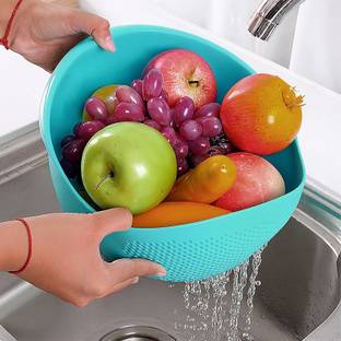 Frenchware Rinza Plastic Colander Bowl, Premium-Grade Plastic, 100% Food Safe, BPA-Free Colander