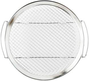 Gyanadh Round Stainless Steel Oil Filter Basin Fried Food Metal Colander Strainer Airfryer Tray