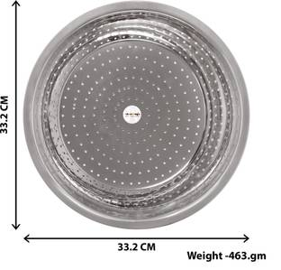 Urban Magic Stainless Steel Kitchen Fruit Vegetable Rice Washing Baskets Sieve / Chalni Strainer