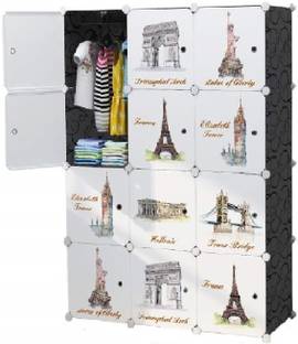 Flipkart Perfect Homes Studio ® Portable Closet Design Storage Organizer 12 Box I Tower PP Collapsible Wardrobe