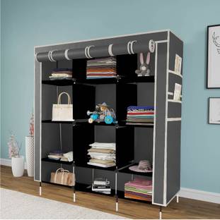 Continental Continental Grey PP Collapsible Wardrobe