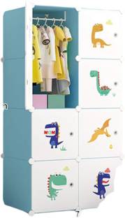 Keekos 8-Door 8-Shelf Plastic kids Collapsible Cupboard PC Collapsible Wardrobe PP Collapsible Wardrobe