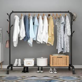 AD-RML Metal Multi functional Heavy-Duty Garment Stand Cloth Rack Freestanding Storage Carbon Steel Collapsible Wardrobe