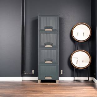 FLASHKITCH Foldable Plastic Cupboard for Storage | Plastic Racks for Clothes | PP Collapsible Wardrobe