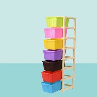 Ramadhani 7-Tier Multipurpose Drawer Cabinet for Clothes, Toys & Stationary Items PP Collapsible Wardrobe