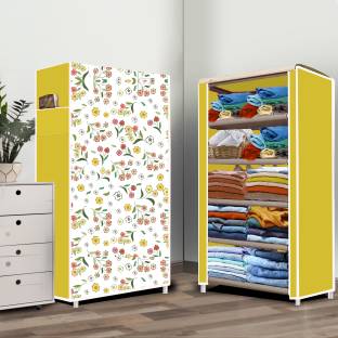 Home Reserve 5 Layer Warm Flower Print PP Collapsible Wardrobe