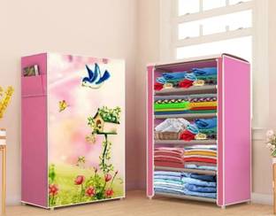 SAIWAY 5-L TREE HOUSE Carbon Steel Collapsible Wardrobe