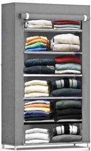 S . K Store Carbon Steel Collapsible Wardrobe