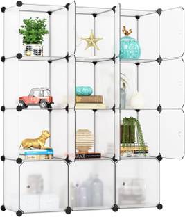 Flipkart Perfect Homes Studio ® 12-Cube Storage Wardrobe Closet for Clothes, Toys, Books, Bedroom and Office PP Collapsible Wardrobe