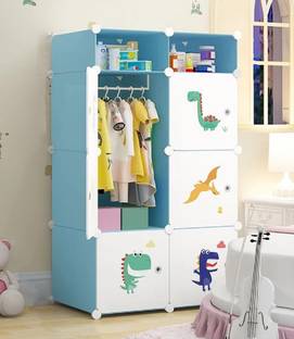 MEVIGO 6-Door 8-Shelf Plastic Collapsible Cupboard PC Collapsible Wardrobe
