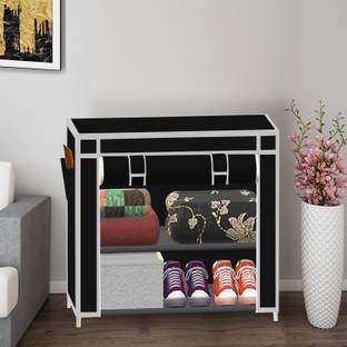 SB07 2 Layer Solid PP Collapsible Wardrobe