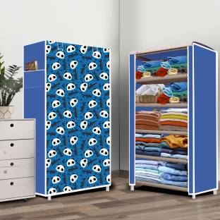 Ryuga 5 Layer Before Christmas Print PP Collapsible Wardrobe