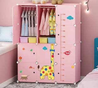 MEVIGO 12-Door 12-Shelf Plastic Collapsible Cupboard PC Collapsible Wardrobe