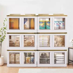 Sasimo 6-Door 6-Shelf Plastic foldable Cupboard PC Collapsible Wardrobe