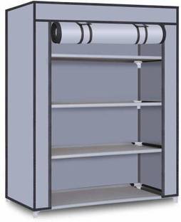 Flipkart Perfect Homes Studio 4 Shelf Plastic Pipe & Cover PP Collapsible Wardrobe