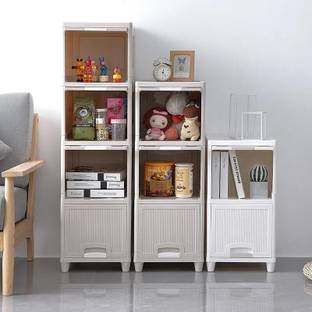 onpoint 6-Shelf Plastic Collapsible Foldable Cupboard Drawer Storage Organizer Box PVC Collapsible Wardrobe