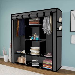 MS MODSTYLE 6+2 Shelves 3 door 88130 PP Collapsible Wardrobe