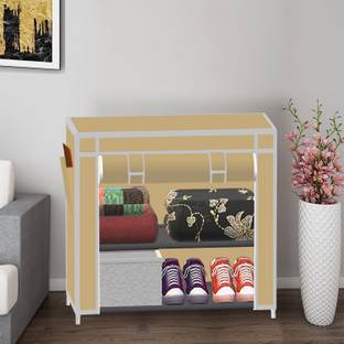 SB07 2 Layer Solid PP Collapsible Wardrobe