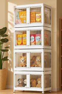 Evrum 1-Shelf Plastic Collapsible Cupboard PC Collapsible Wardrobe