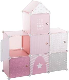 Keekos 7-Door 7-Shelf Plastic kids Collapsible Cupboard PC Collapsible Wardrobe PP Collapsible Wardrobe