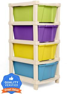 ASHLAS 4XL Plastic Modular Drawer System For Home, Office, Hospital, Parlor, School PP Collapsible Wardrobe