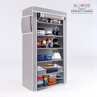 Flipkart Perfect Homes Studio 6 shelfs plastic pipes & cover PP Collapsible Wardrobe