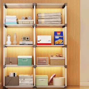 DWELLIT 8 Cube Bookshelf | DIY Modular Storage Cabinet for Books, Toys & Office Files Plastic Close Book Shelf