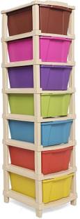 ASHLAS 7XL Plastic Modular Drawer System For Home, Office, Hospital, Parlor, School PP Collapsible Wardrobe