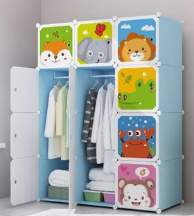 Sasimo 12-Door 12-Shelf Plastic kids Collapsible Cupboard PC Collapsible Wardrobe