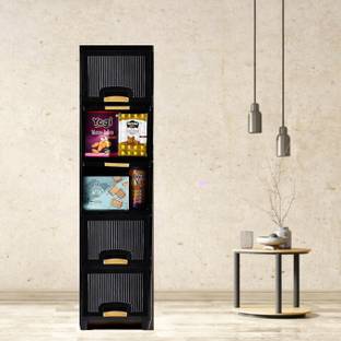 ASHLAS 5 Tier Organizer for Clothes/Kitchen Storage Rack/Modular Wardrobe for Cloth PP PP Collapsible Wardrobe
