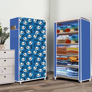 systumm 5 Layer Before Christmas Print PP Collapsible Wardrobe