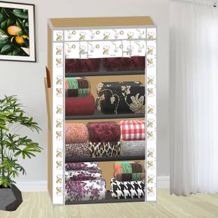 SB07 4 Shelf Digital Printed PP Collapsible Wardrobe